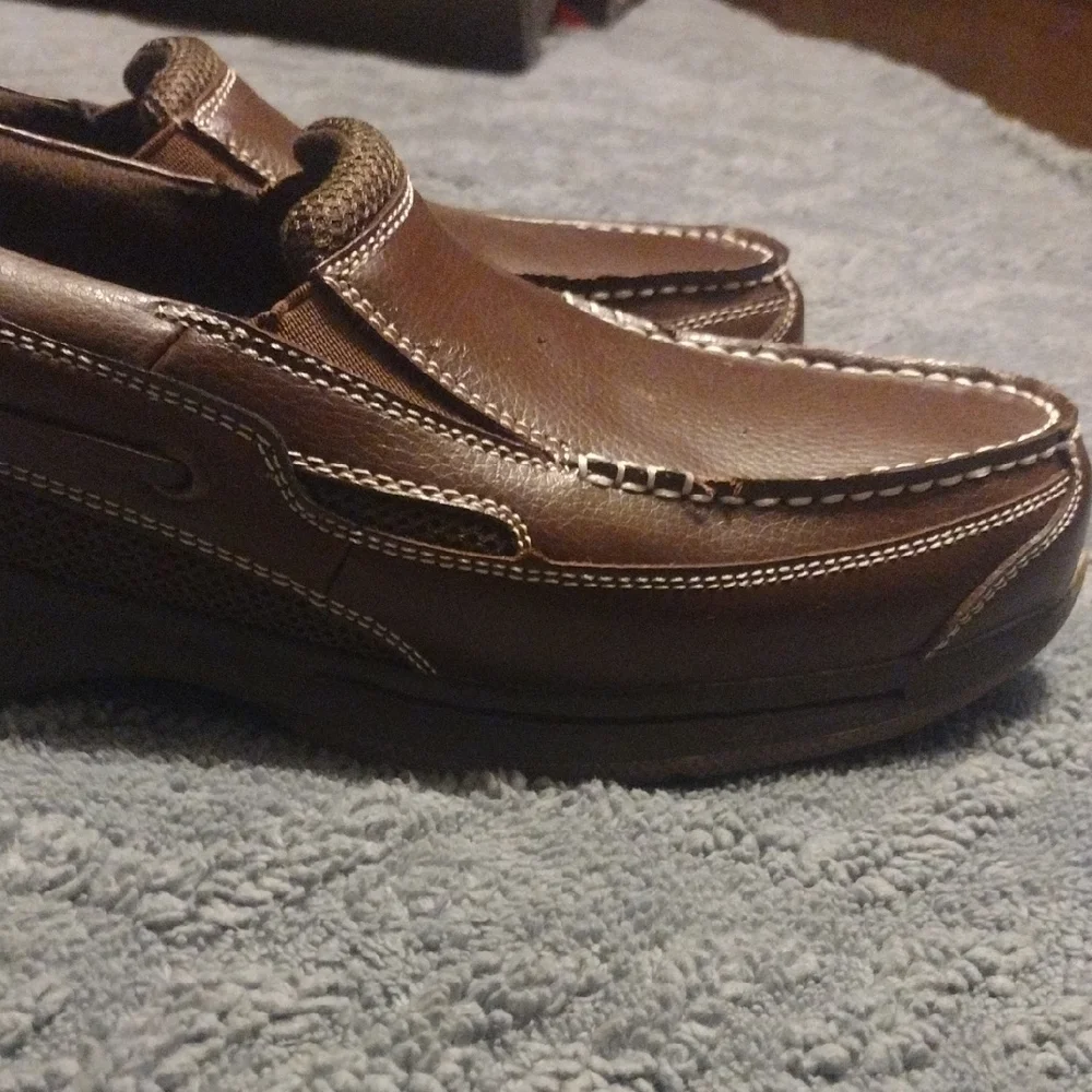 Dr. Scholl's Advanced Comfort Leather Classic Brown Loafers - Picture 5 of 10